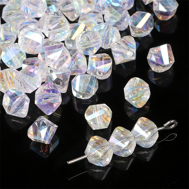 Wholesale 10PCS/Pack Faceted Crystal Glass Beads 8MM